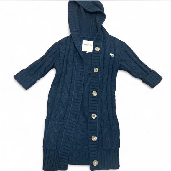 Abercrombie & Fitch Sweaters - Abercrombie & Fitch Dark Blue Cable Knit Cardigan